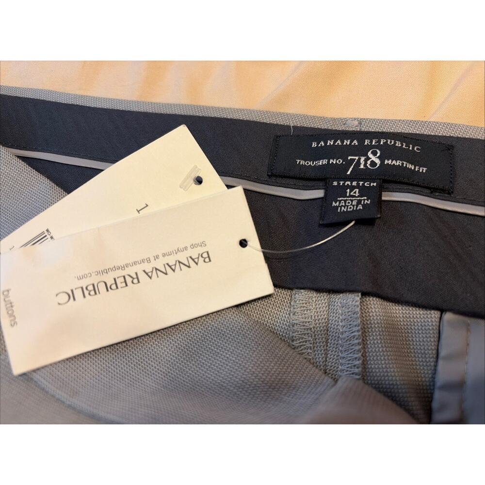 Banana Republic Martin Fit Stretch Dress Pants Women’s Size14 Gray NWT - Picture 3 of 6